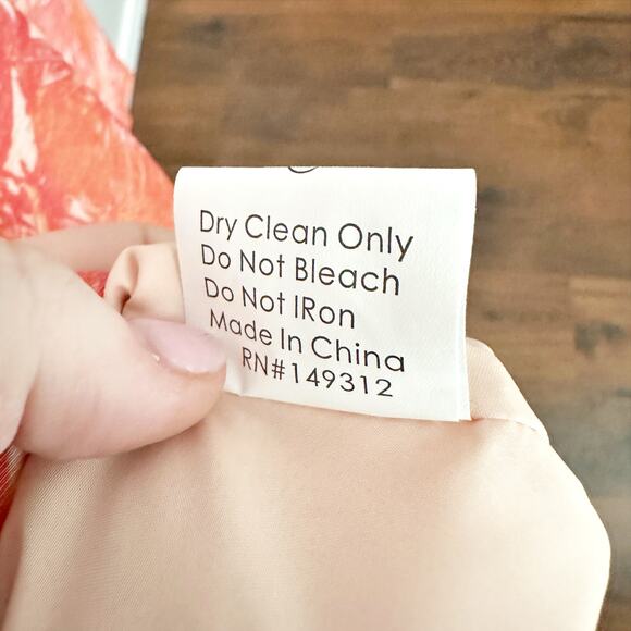 Mika & Gala Tropical Orange Halter Maxi Dress Women's US Size XL  NEW - Picture 12 of 15